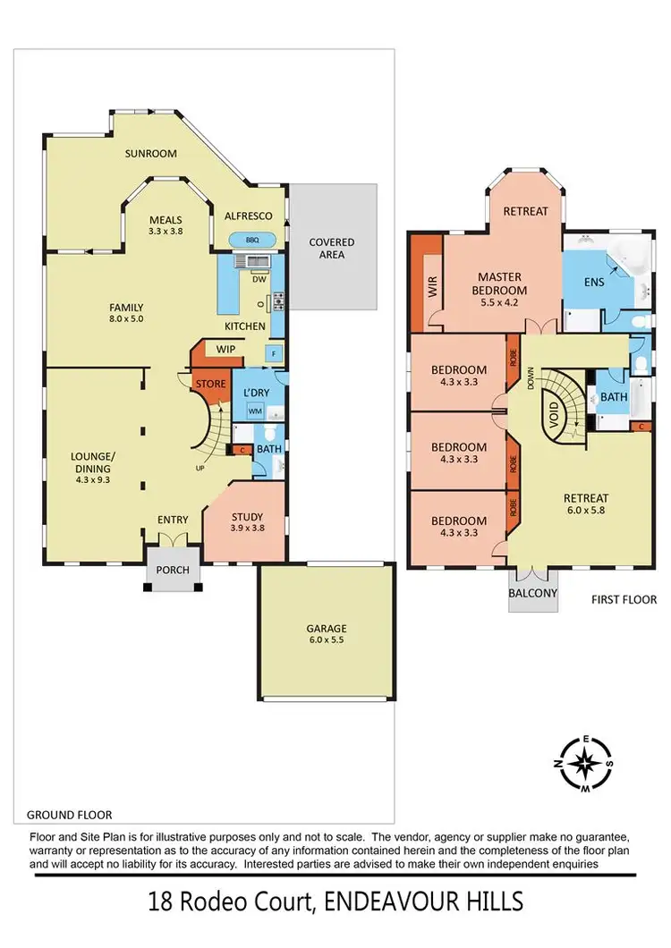 Floorplan of Homely house listing, 18 Rodeo Court, Endeavour Hills VIC 3802