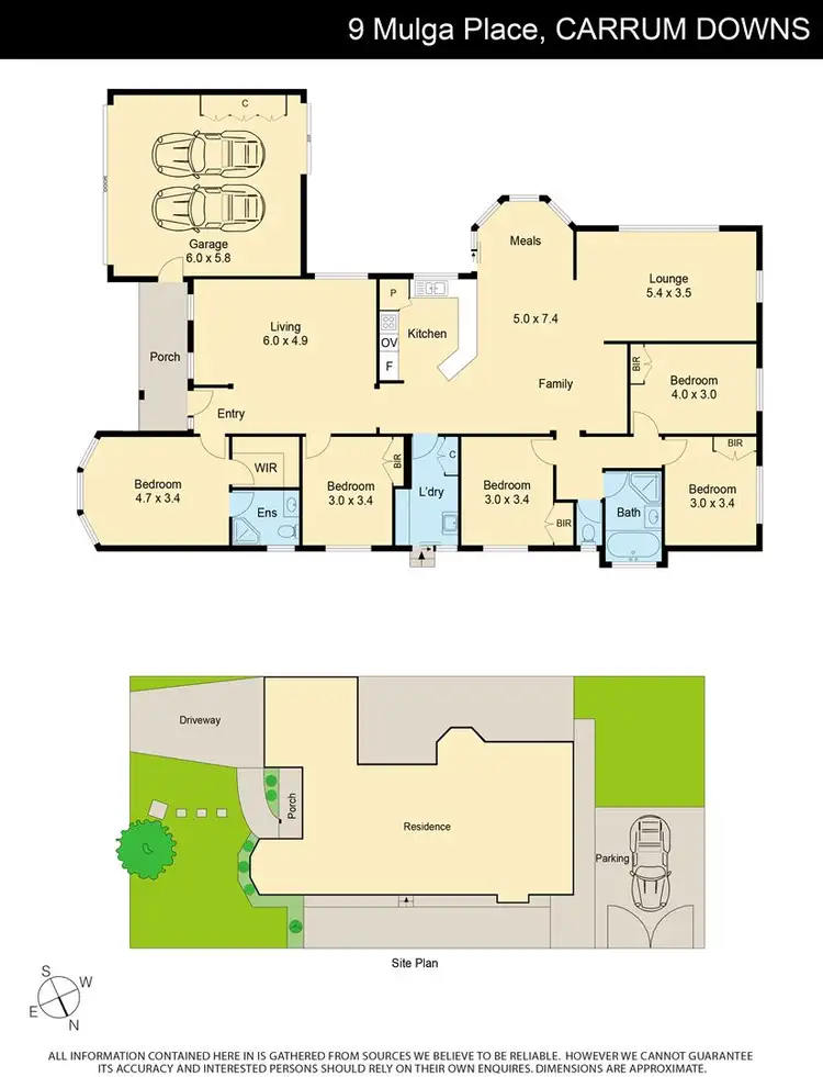 Floorplan of Homely house listing, 9 Mulga Place, Carrum Downs VIC 3201
