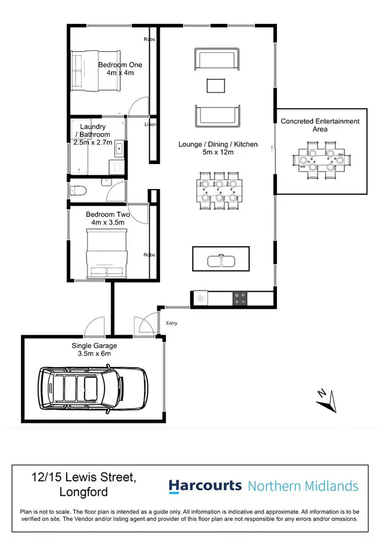 Floorplan of Homely unit listing, 12/15 Lewis Street, Longford TAS 7301