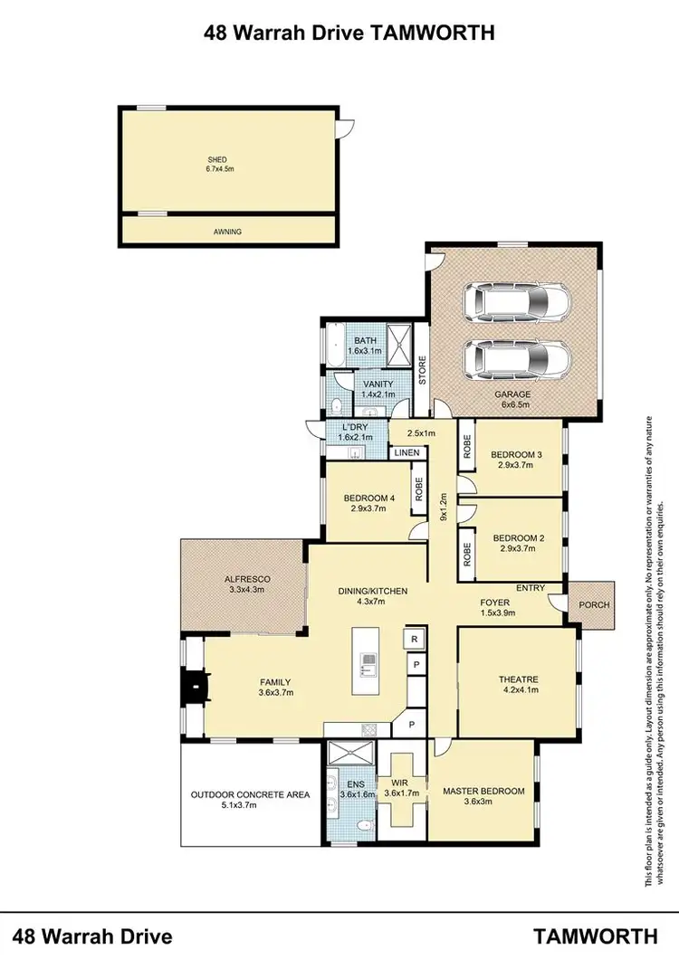 Floorplan of Homely house listing, 48 Warrah Drive, Tamworth NSW 2340