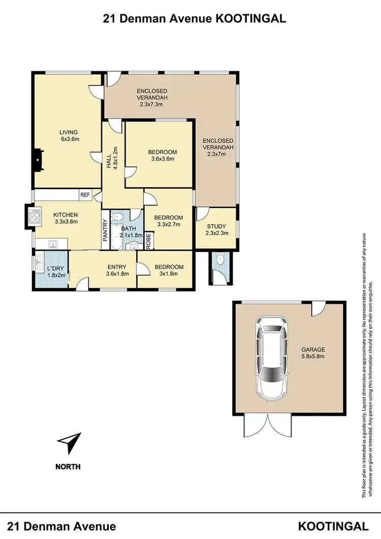 Floorplan of Homely house listing, 21 Denman Avenue, Kootingal NSW 2352