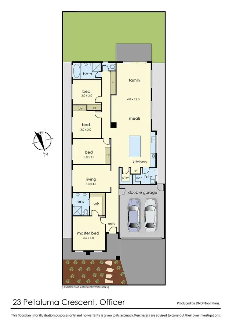 Floorplan of Homely house listing, 23 Petaluma Crescent, Officer VIC 3809