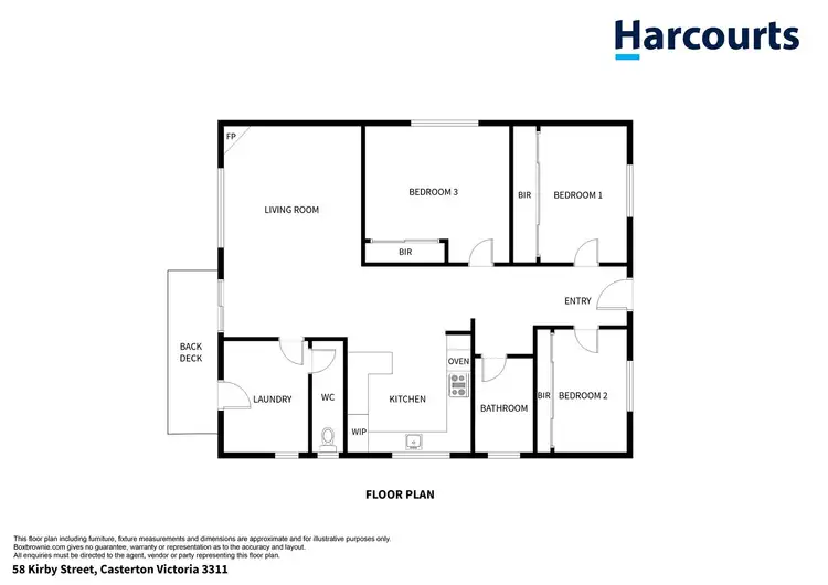 Floorplan of Homely house listing, 58 Kirby Street, Casterton VIC 3311