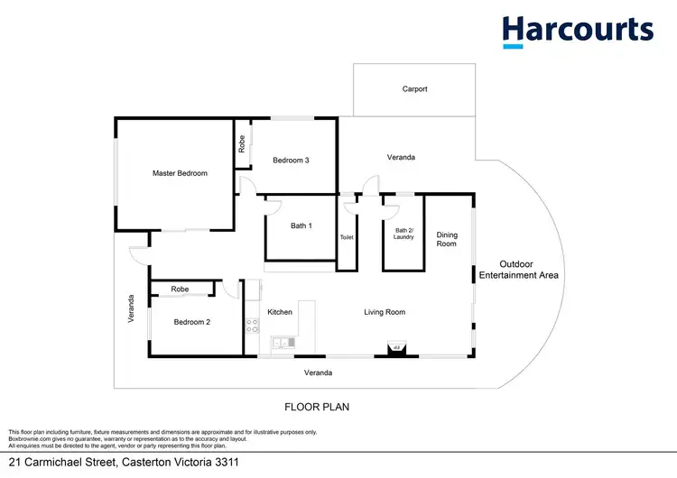 Floorplan of Homely house listing, 21 Carmichael Street, Casterton VIC 3311
