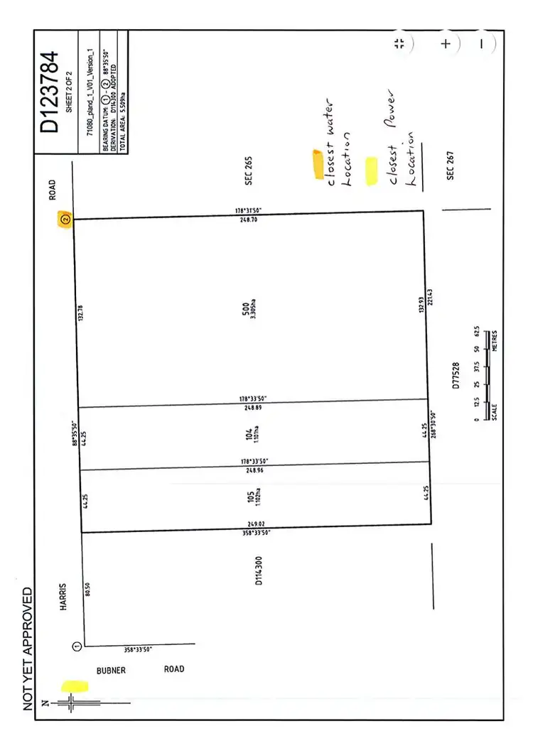 Floorplan of Homely land listing, Lot 105 Harris Road, Dublin SA 5501