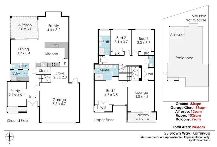 Floorplan of Homely house listing, 55 Brown Way, Karrinyup WA 6018