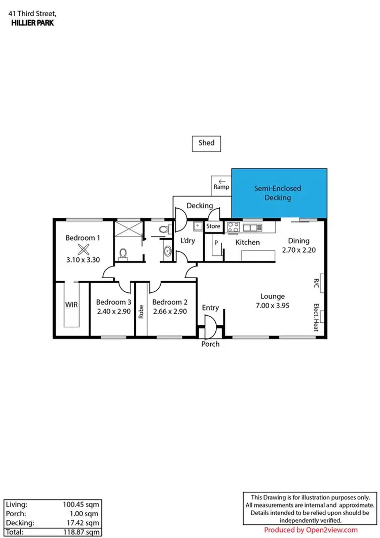 Floorplan of Homely house listing, 41 Third Avenue, Hillier SA 5116