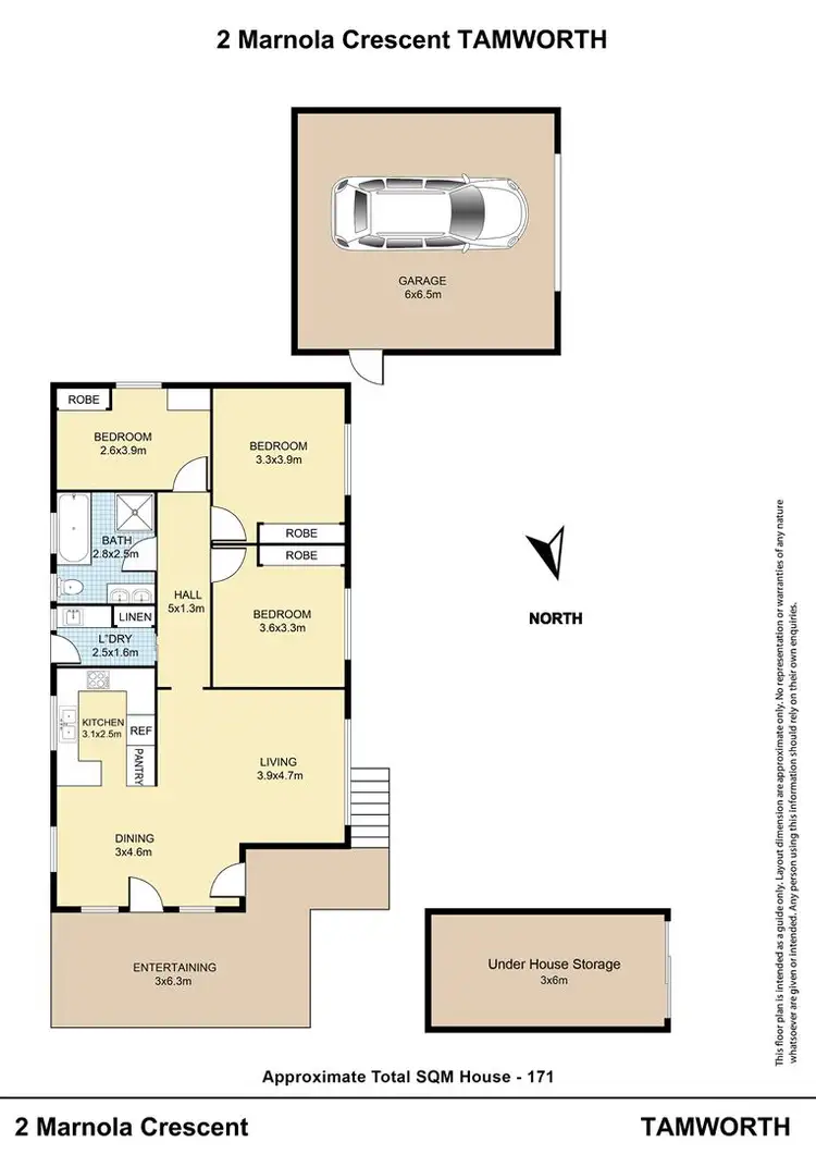 Floorplan of Homely house listing, 2 Marnola Crescent, Tamworth NSW 2340