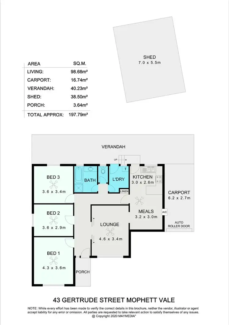 Floorplan of Homely house listing, 43 Gertrude Street, Morphett Vale SA 5162