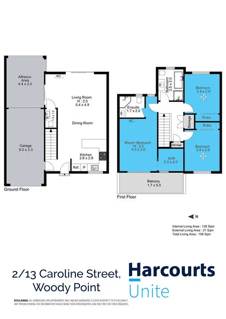 Floorplan of Homely unit listing, 2/13-17 Caroline Street, Woody Point QLD 4019