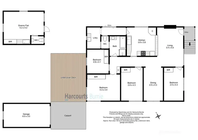 Floorplan of Homely house listing, 120 Bird Street, Hillcrest TAS 7320