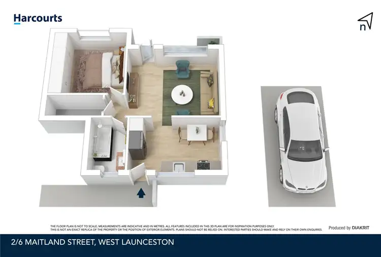 Floorplan of Homely unit listing, 2/6 Maitland Street, West Launceston TAS 7250