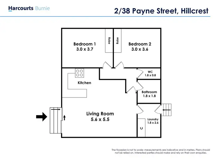 Floorplan of Homely unit listing, 2/38 Payne Street, Hillcrest TAS 7320
