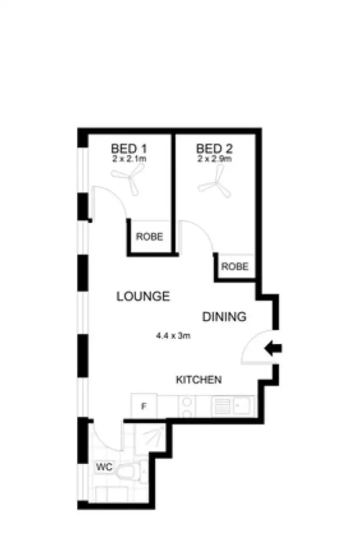 Floorplan of Homely apartment listing, 807/23 King William Street, Adelaide SA 5000