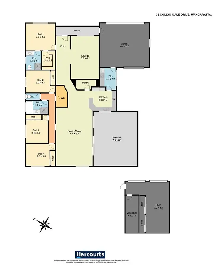 Floorplan of Homely house listing, 38 Collyn-Dale Drive, Wangaratta VIC 3677