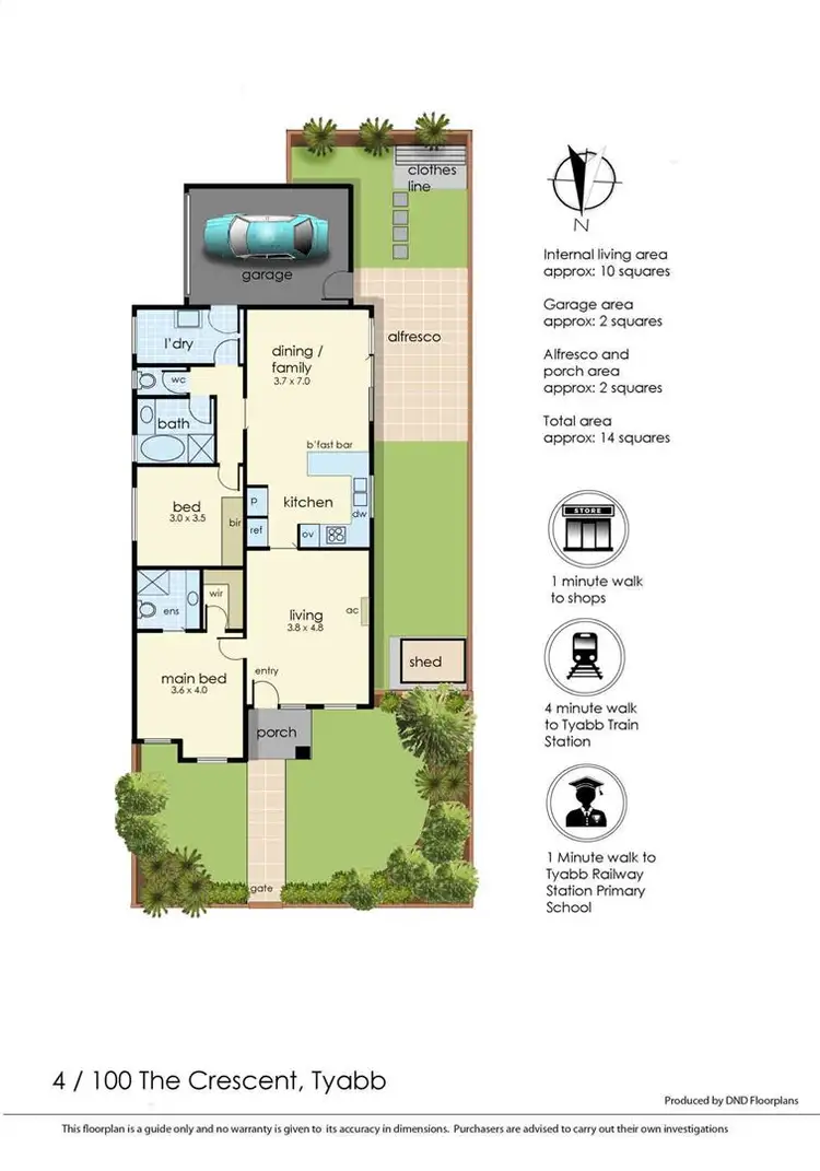 Floorplan of Homely unit listing, 4/100 The Crescent, Tyabb VIC 3913