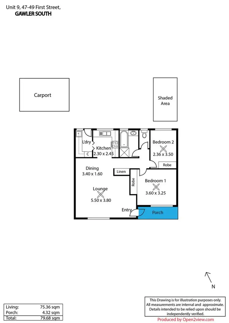Floorplan of Homely block of units listing, 9/47 - 49 First Street, Gawler South SA 5118