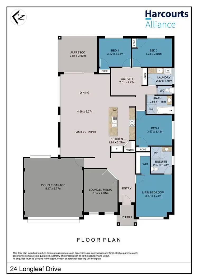 Floorplan of Homely house listing, 24 Longleaf Drive, Clarkson WA 6030