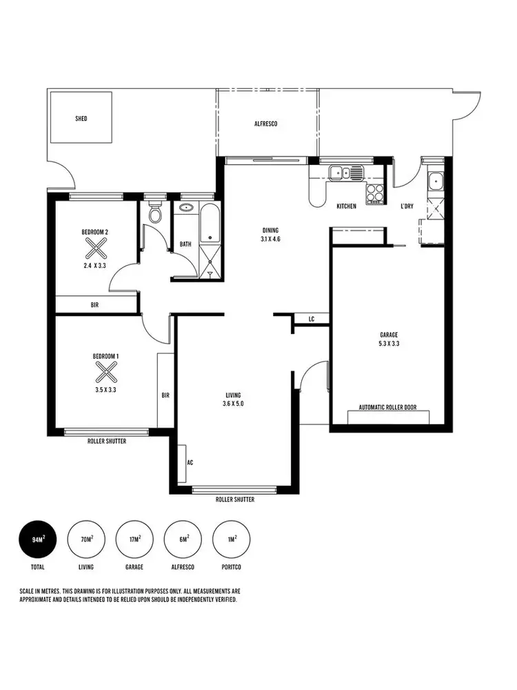 Floorplan of Homely unit listing, 2/440 Magill Road, Kensington Gardens SA 5068