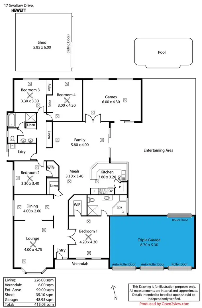 Floorplan of Homely house listing, 17 Swallow Drive, Hewett SA 5118