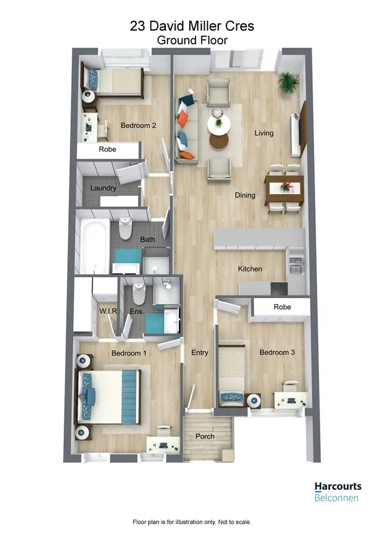 Floorplan of Homely house listing, 23 David Miller Crescent, Casey ACT 2913