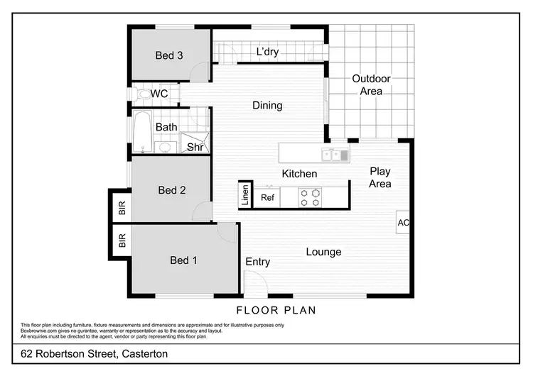 Floorplan of Homely house listing, 62 Robertson Street, Casterton VIC 3311