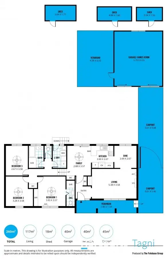 Floorplan of Homely house listing, 1 Oakridge Close, Aberfoyle Park SA 5159