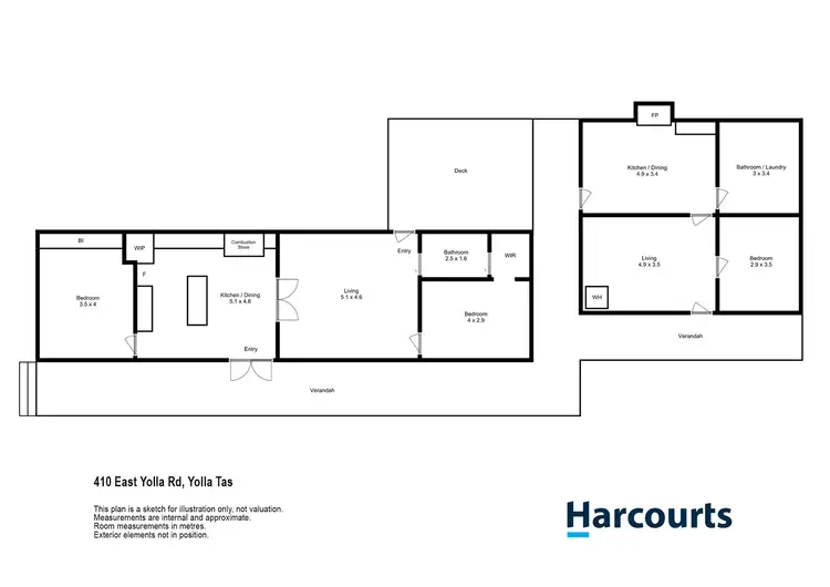 Floorplan of Homely rural property listing, 410 East Yolla Road, Yolla TAS 7325