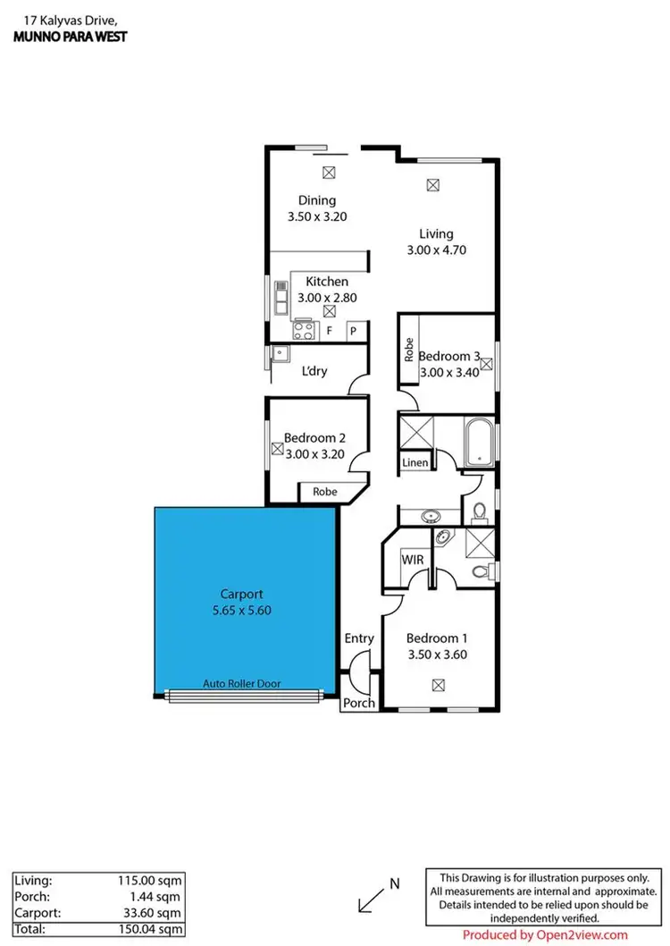 Floorplan of Homely house listing, 17 Kalyvas Drive, Munno Para West SA 5115