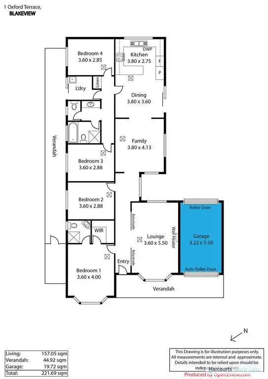 Floorplan of Homely house listing, 1 Oxford Terrace, Blakeview SA 5114