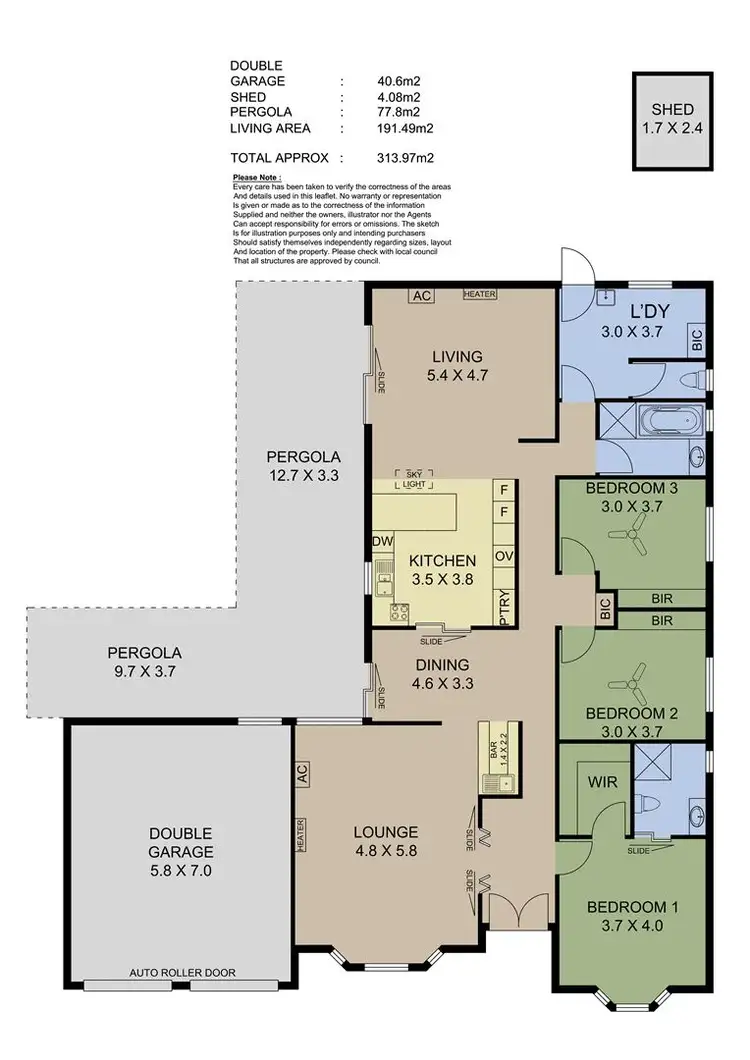 Floorplan of Homely house listing, 3 Fiji Place, West Lakes SA 5021