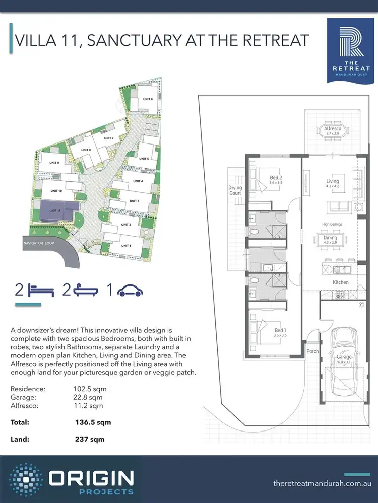 Floorplan of Homely unit listing, 11/46 Navigator Loop, Erskine WA 6210