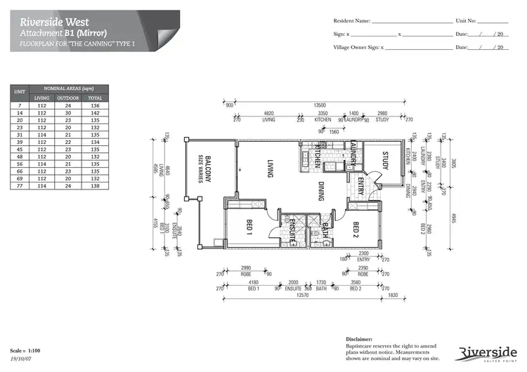 Floorplan of Homely unit listing, 45/10 Roebuck Drive, Salter Point WA 6152