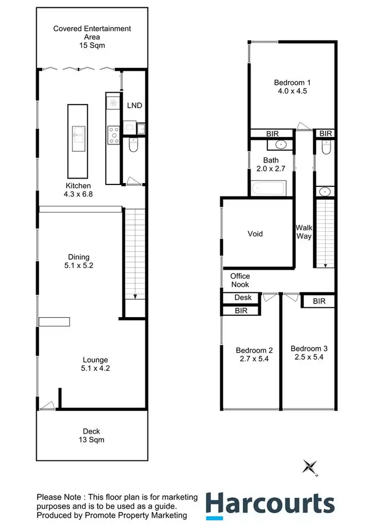 Floorplan of Homely unit listing, 2/2 Letitia Street, North Hobart TAS 7000