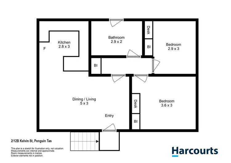 Floorplan of Homely unit listing, 2/12B Kelvin Street, Penguin TAS 7316