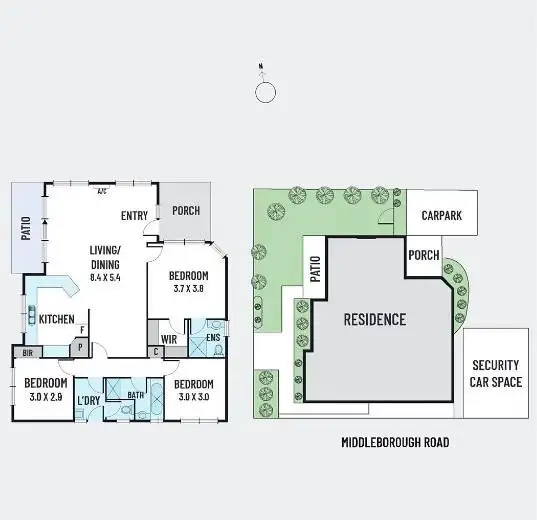 Floorplan of Homely unit listing, 2/443 Middleborough Road, Box Hill North VIC 3129