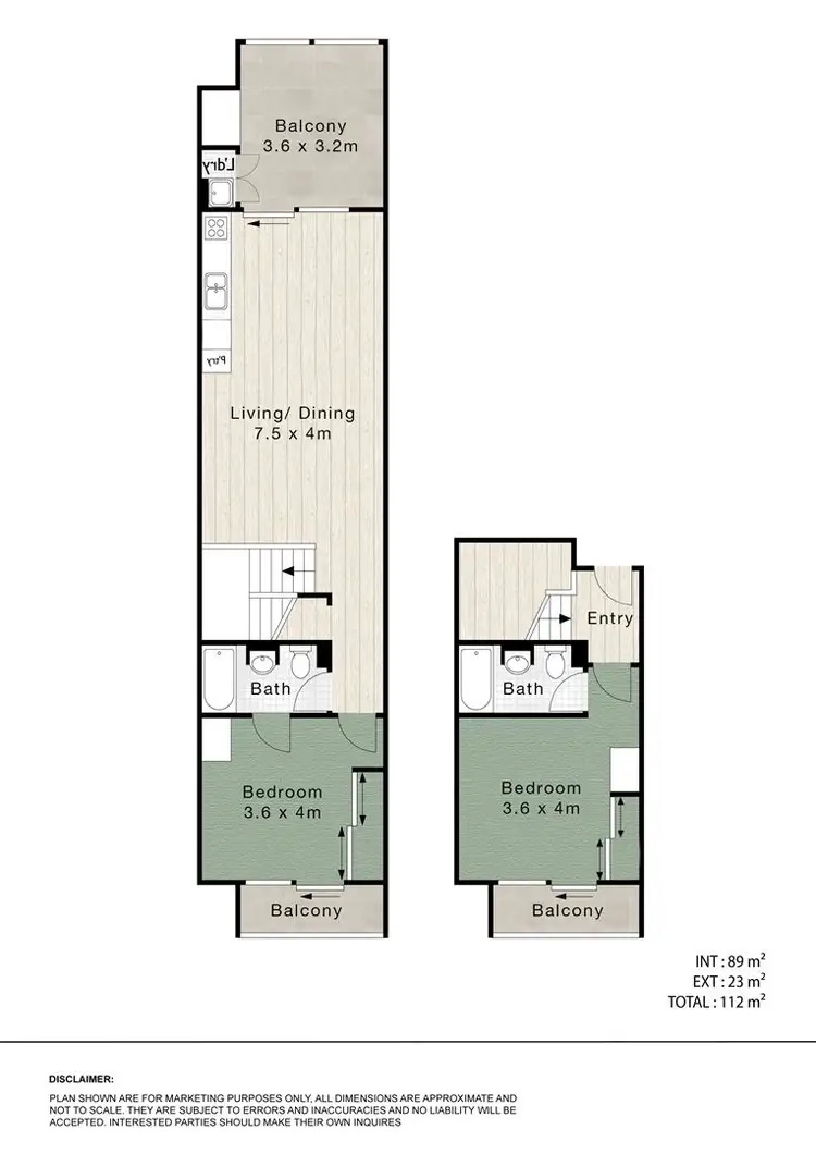 Floorplan of Homely unit listing, 2611/59 Blamey Street, Kelvin Grove QLD 4059
