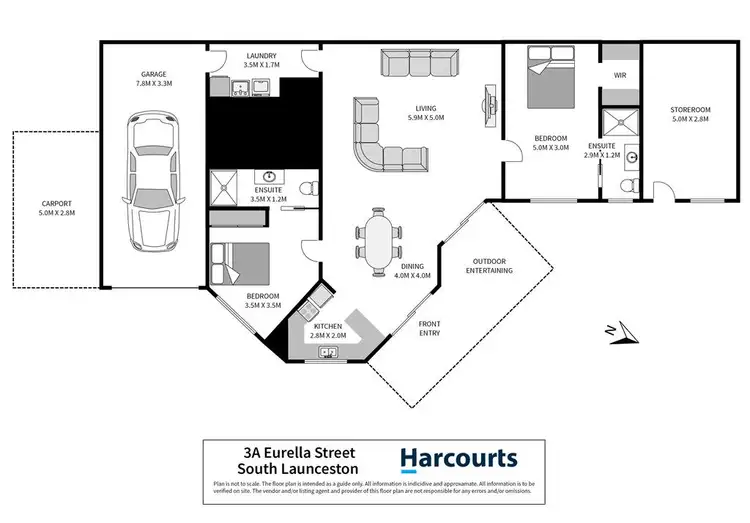 Floorplan of Homely townhouse listing, 3a Eurella Street, South Launceston TAS 7249