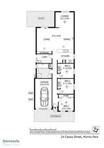 Floorplan of Homely house listing, 24 Cassia Street, Munno Para West SA 5115