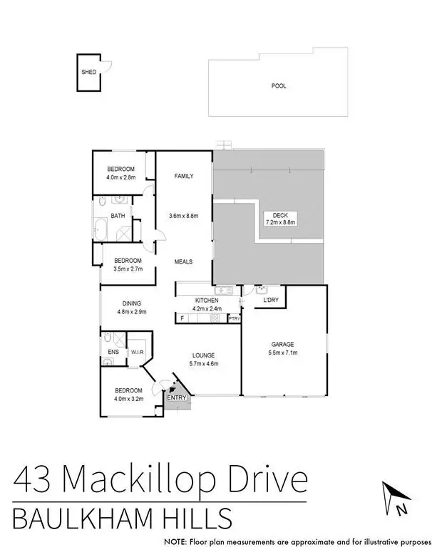 Floorplan of Homely house listing, 43 Mackillop Drive, Baulkham Hills NSW 2153