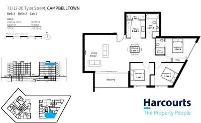 Floorplan of Homely apartment listing, 71/12-20 Tyler Street, Campbelltown NSW 2560