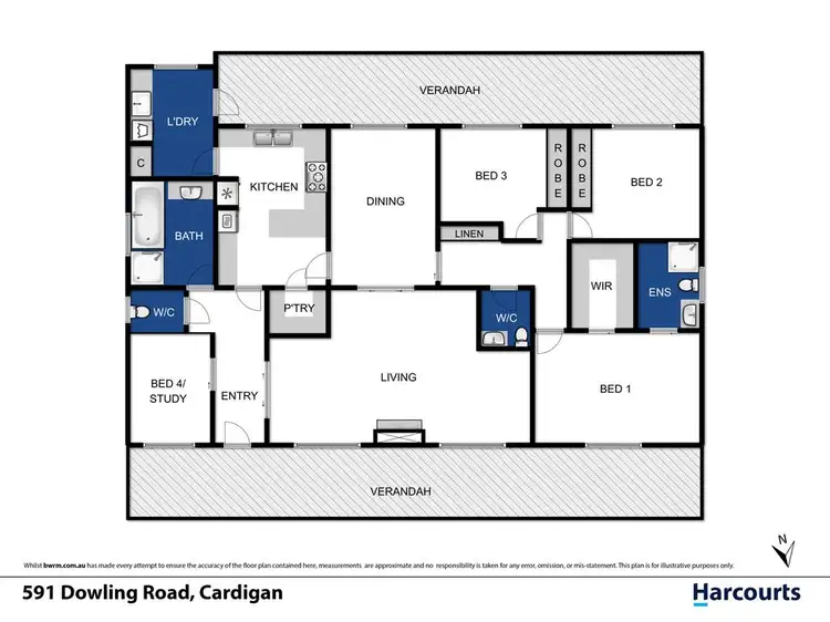 Floorplan of Homely house listing, 591 Dowling Road, Cardigan VIC 3352