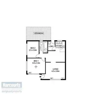 Floorplan of Homely unit listing, 1/78 Le Hunte Street, Kilburn SA 5084