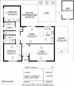 Floorplan of Homely house listing, 30 Green Pine Circuit, Golden Grove SA 5125