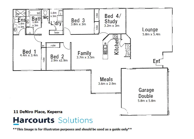 Floorplan of Homely house listing, 11 De Niro Place, Keperra QLD 4054