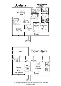 Floorplan of Homely house listing, 12 Kismet Avenue, Highbury SA 5089