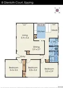 Floorplan of Homely house listing, 8 Glenloth Court, Epping VIC 3076