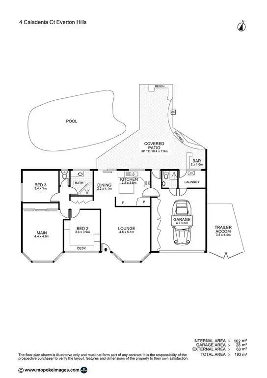 Floorplan of Homely house listing, 4 Caladenia Court, Everton Hills QLD 4053