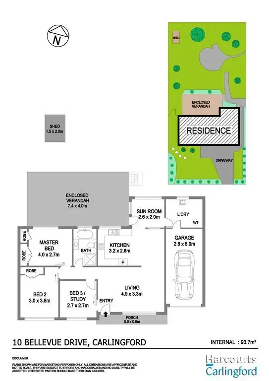 Floorplan of Homely house listing, 10 Bellevue Drive, Carlingford NSW 2118