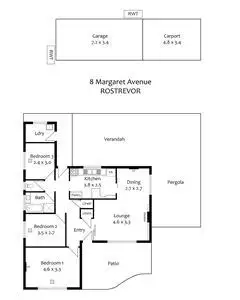 Floorplan of Homely house listing, 8 Margaret Avenue, Rostrevor SA 5073
